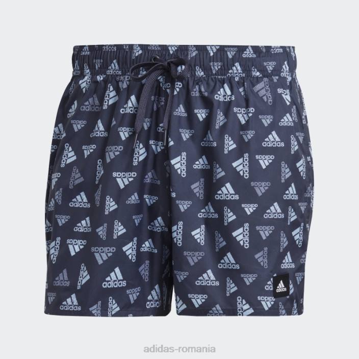 Adidas pantaloni scurți de baie clx cu imprimeu logo bleumarin lungime foarte scurtă bărbați zori bleumarin/albastru 2JBN14038