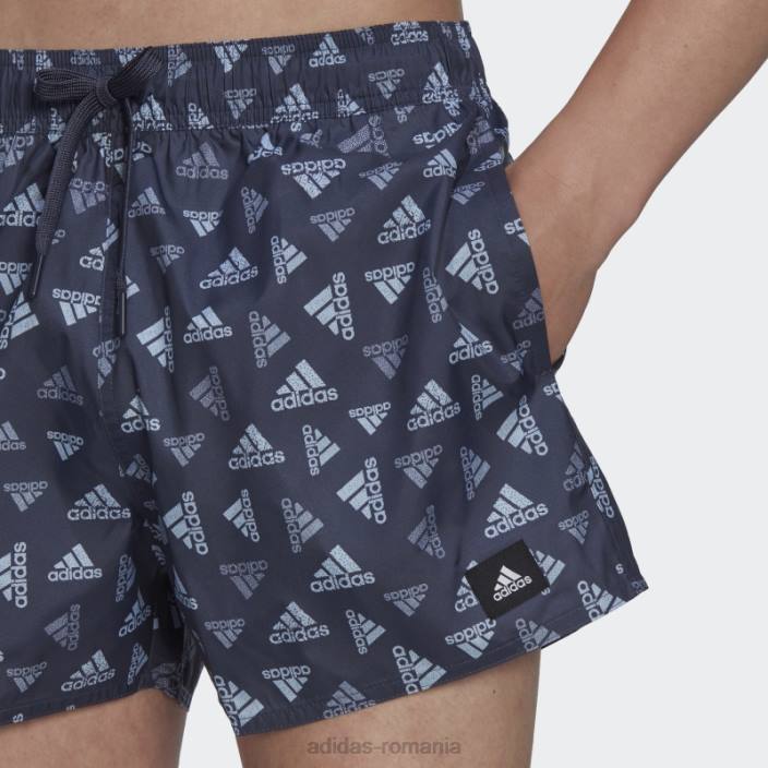 Adidas pantaloni scurți de baie clx cu imprimeu logo bleumarin lungime foarte scurtă bărbați zori bleumarin/albastru 2JBN14038