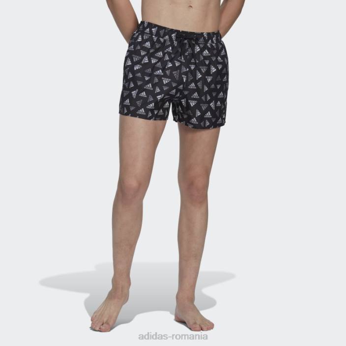 Adidas pantaloni scurți de baie clx cu imprimeu logo foarte scurt negru adidas bărbați alb negru 2JBN13818