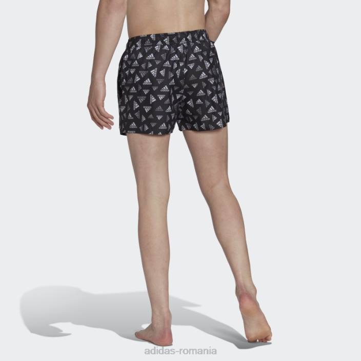 Adidas pantaloni scurți de baie clx cu imprimeu logo foarte scurt negru adidas bărbați alb negru 2JBN13818