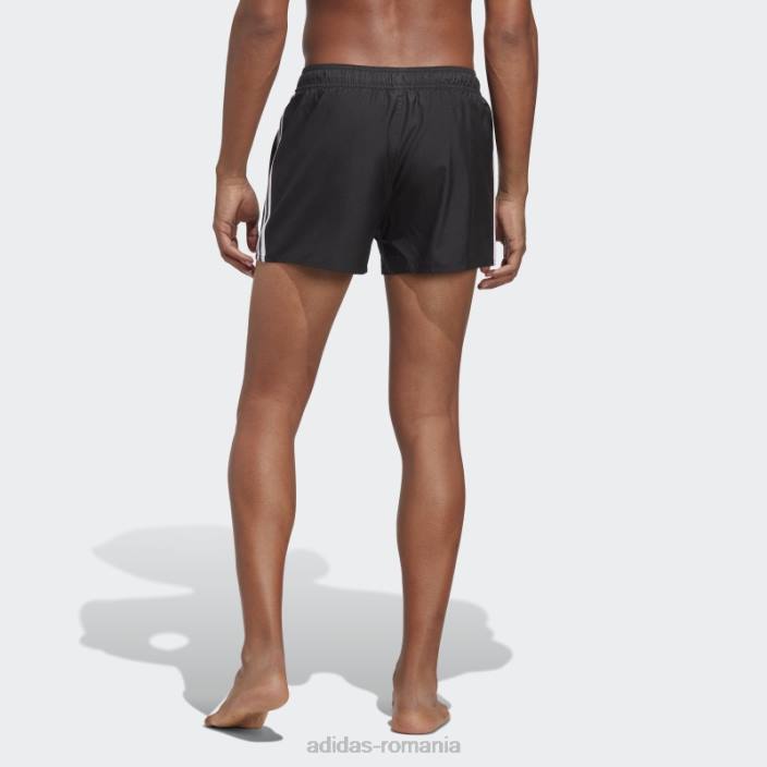 Adidas pantaloni scurți de baie clx negri cu 3 dungi adidas bărbați alb negru 2JBN6669
