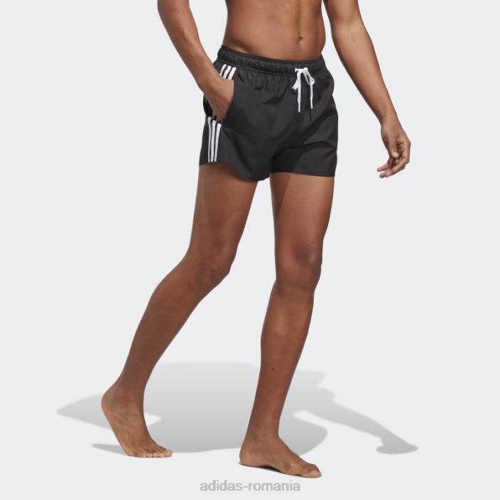 Adidas pantaloni scurți de baie clx negri cu 3 dungi adidas bărbați alb negru 2JBN6669