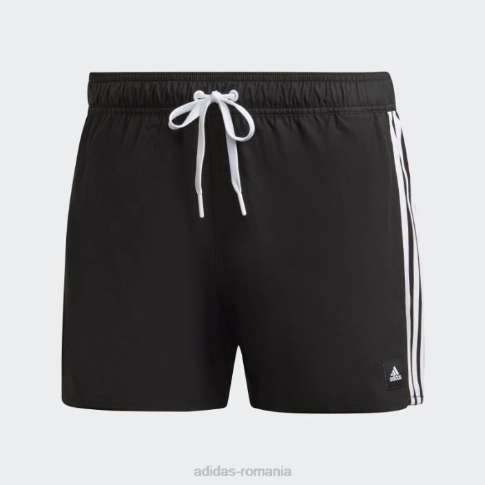 Adidas pantaloni scurți de baie clx negri cu 3 dungi adidas bărbați alb negru 2JBN6669