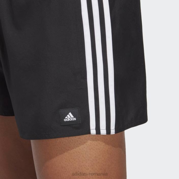 Adidas pantaloni scurți de baie clx negri cu 3 dungi adidas bărbați alb negru 2JBN6669