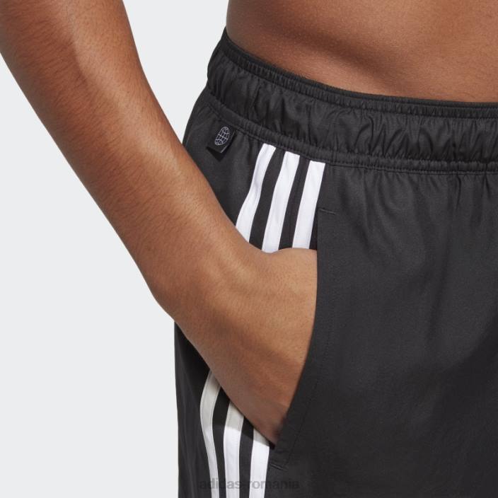 Adidas pantaloni scurți de baie clx negri cu 3 dungi adidas bărbați alb negru 2JBN6669