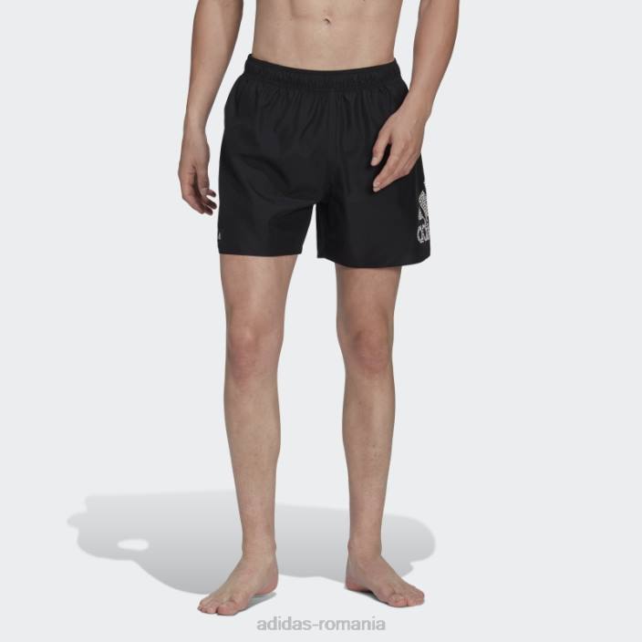 Adidas pantaloni scurți de baie clx negri de lungime scurtă bărbați alb negru 2JBN14261