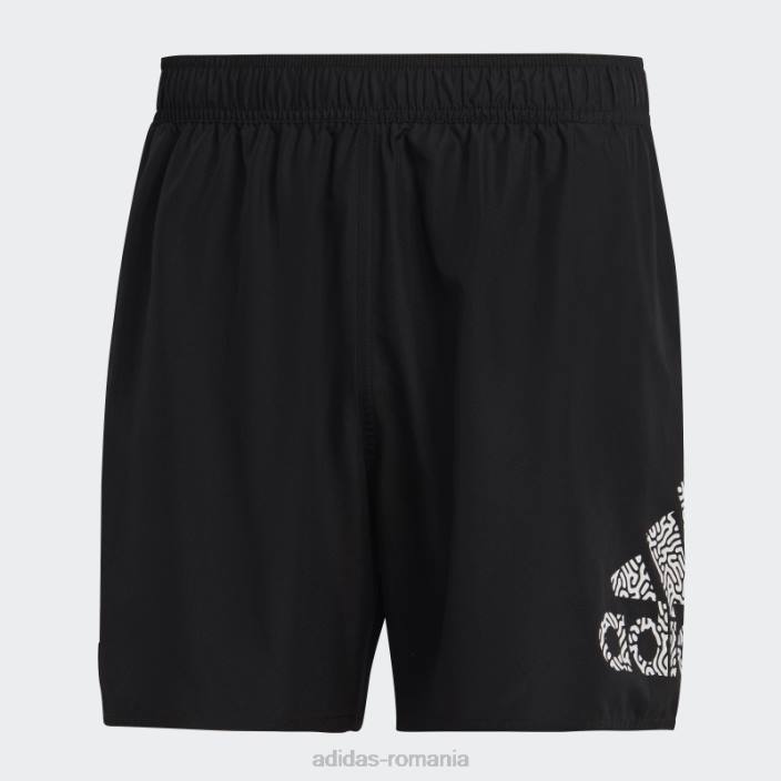 Adidas pantaloni scurți de baie clx negri de lungime scurtă bărbați alb negru 2JBN14261