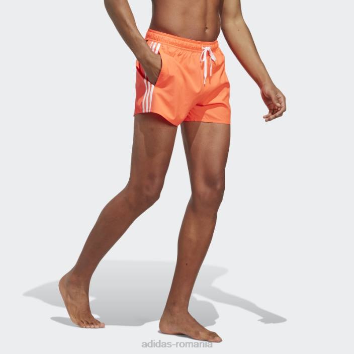 Adidas pantaloni scurți de baie clx roșii cu 3 dungi bărbați aplicație roșu/alb 2JBN6748