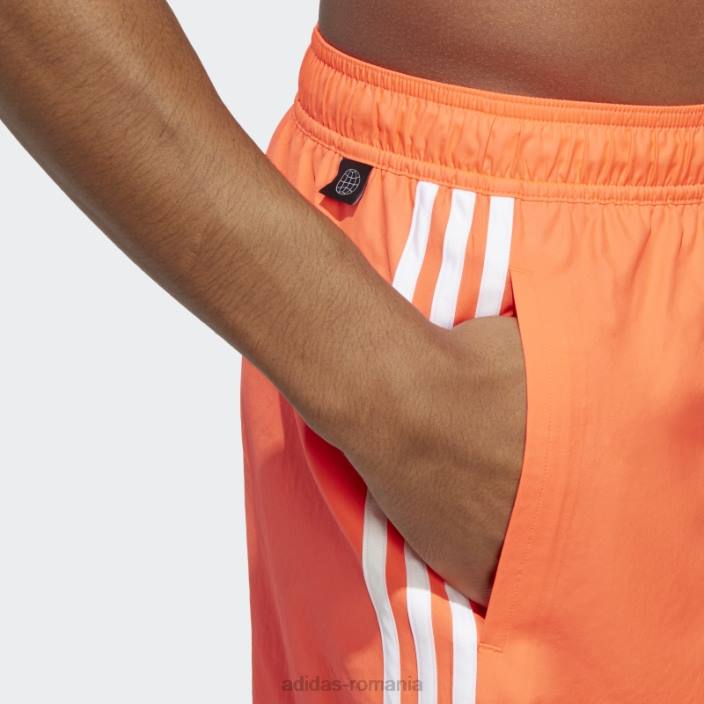 Adidas pantaloni scurți de baie clx roșii cu 3 dungi bărbați aplicație roșu/alb 2JBN6748