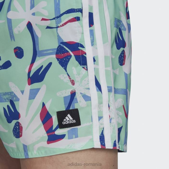 Adidas pantaloni scurți de baie de lungime foarte scurtă clx floral sezonier mentă bărbați menta/alb 2JBN13856