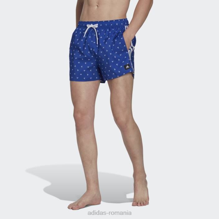Adidas pantaloni scurți de baie mini logo clx albastru bărbați albastru alb 2JBN14312