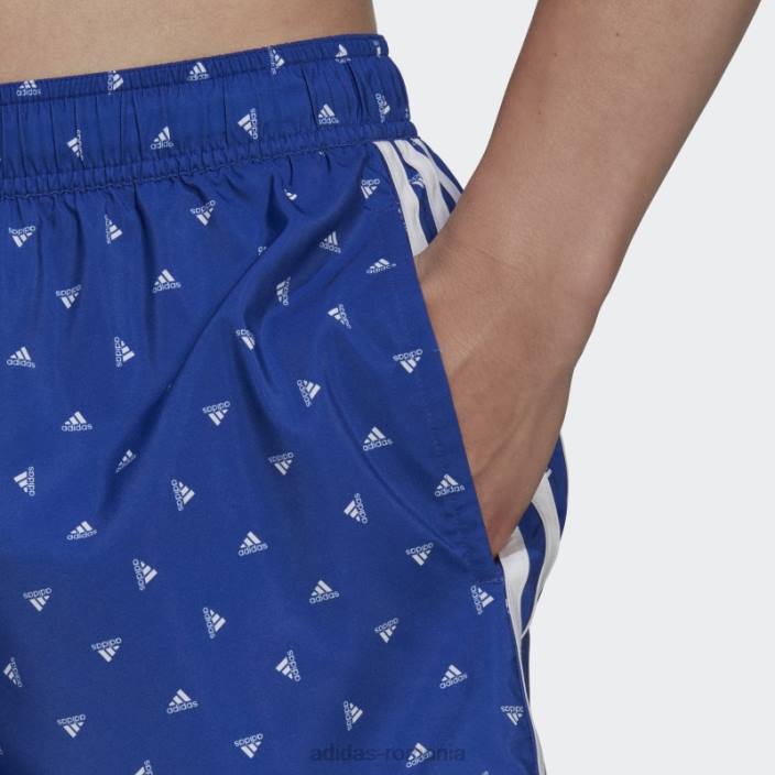 Adidas pantaloni scurți de baie mini logo clx albastru bărbați albastru alb 2JBN14312