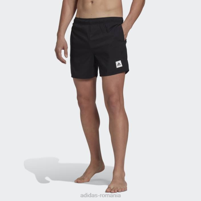 Adidas pantaloni scurți de baie negri de lungime scurtă uni bărbați negru 2JBN13235
