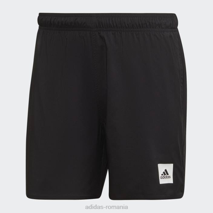 Adidas pantaloni scurți de baie negri de lungime scurtă uni bărbați negru 2JBN13235