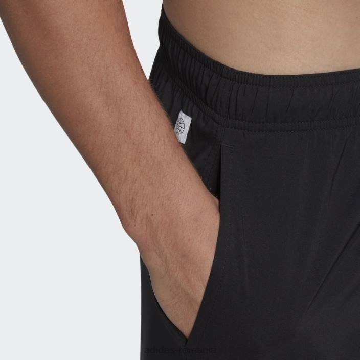 Adidas pantaloni scurți de baie negri de lungime scurtă uni bărbați negru 2JBN13235