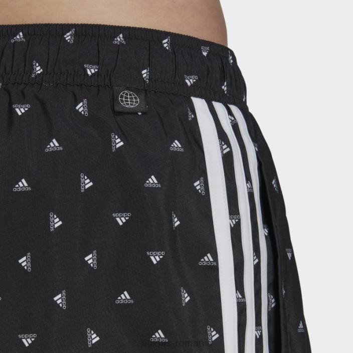 Adidas pantaloni scurți de baie negri mini logo clx bărbați alb negru 2JBN14309