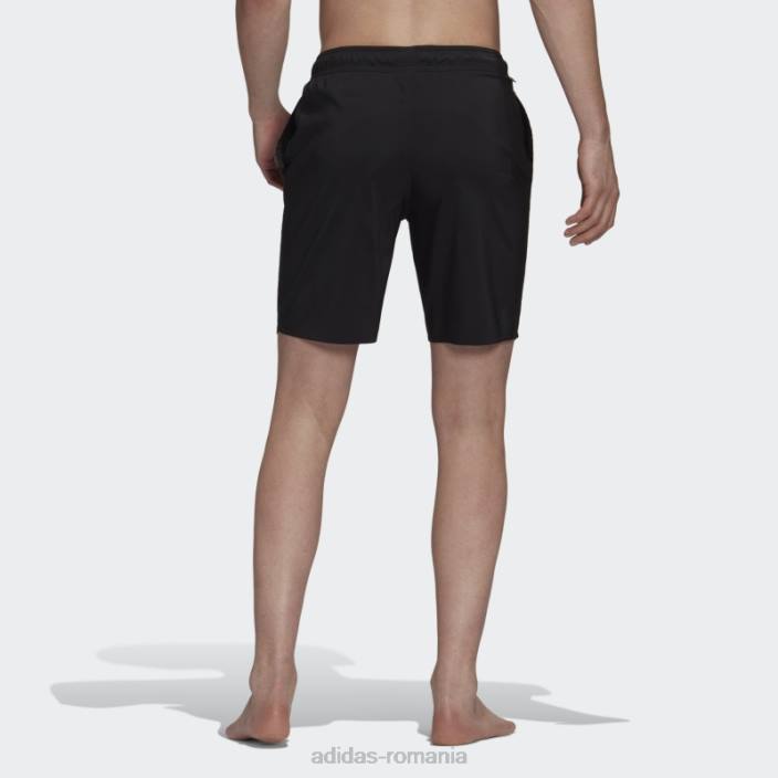 Adidas pantaloni scurți de baie uni de lungime clasică neagră bărbați gri inchis 2JBN6113