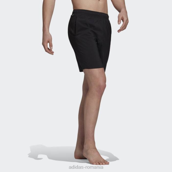 Adidas pantaloni scurți de baie uni de lungime clasică neagră bărbați gri inchis 2JBN6113