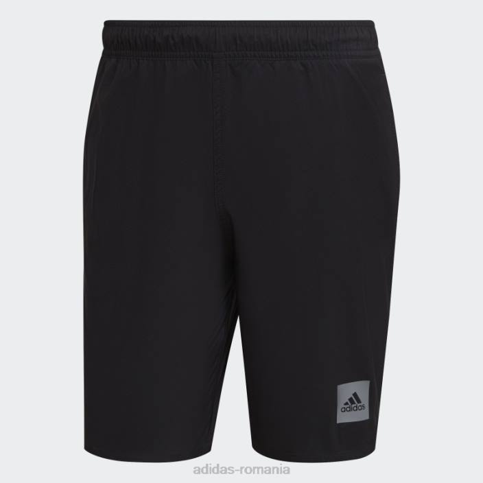 Adidas pantaloni scurți de baie uni de lungime clasică neagră bărbați gri inchis 2JBN6113