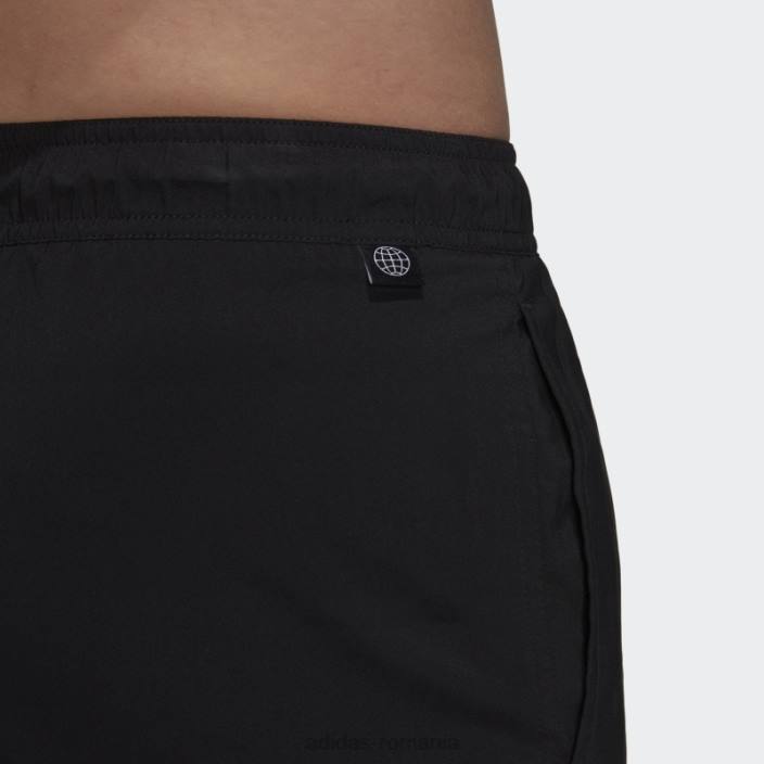 Adidas pantaloni scurți de baie uni de lungime clasică neagră bărbați gri inchis 2JBN6113
