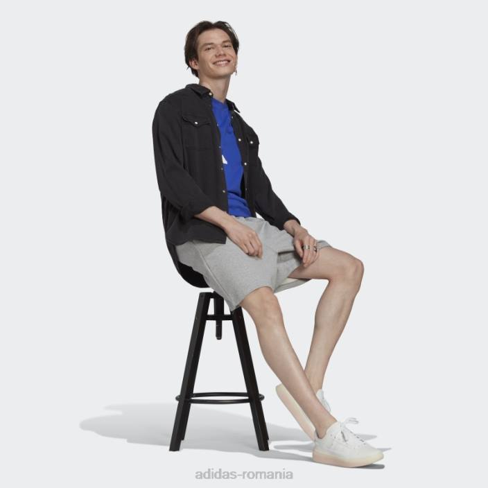 Adidas pantaloni scurți din fleece gri mediu adidas bărbați gri mediu 2JBN831