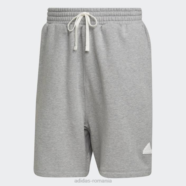 Adidas pantaloni scurți din fleece gri mediu adidas bărbați gri mediu 2JBN831
