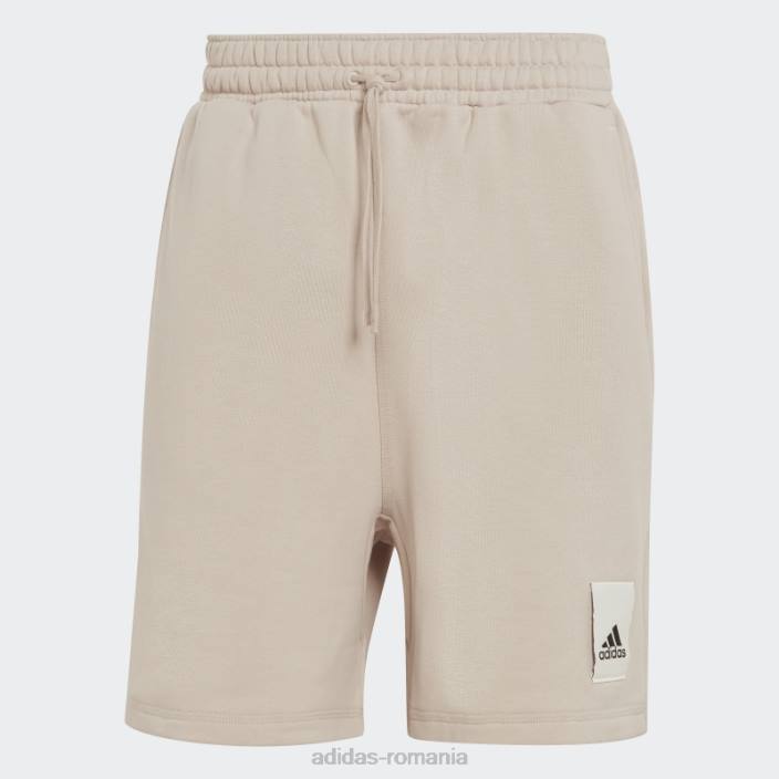 Adidas pantaloni scurți din fleece lounge taupe bărbați taupe 2JBN5246