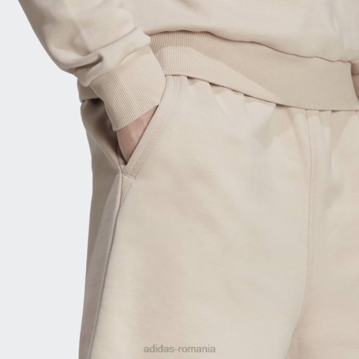 Adidas pantaloni scurți din fleece lounge taupe bărbați taupe 2JBN5246