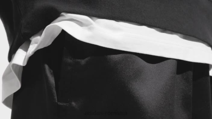 Adidas pantaloni scurți din satin negru bărbați negru 2JBN4973