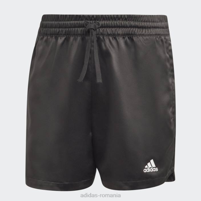 Adidas pantaloni scurți din satin negru bărbați negru 2JBN4973