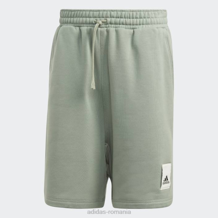 Adidas pantaloni scurți fleece lounge verde argintiu bărbați verde argintiu 2JBN5834