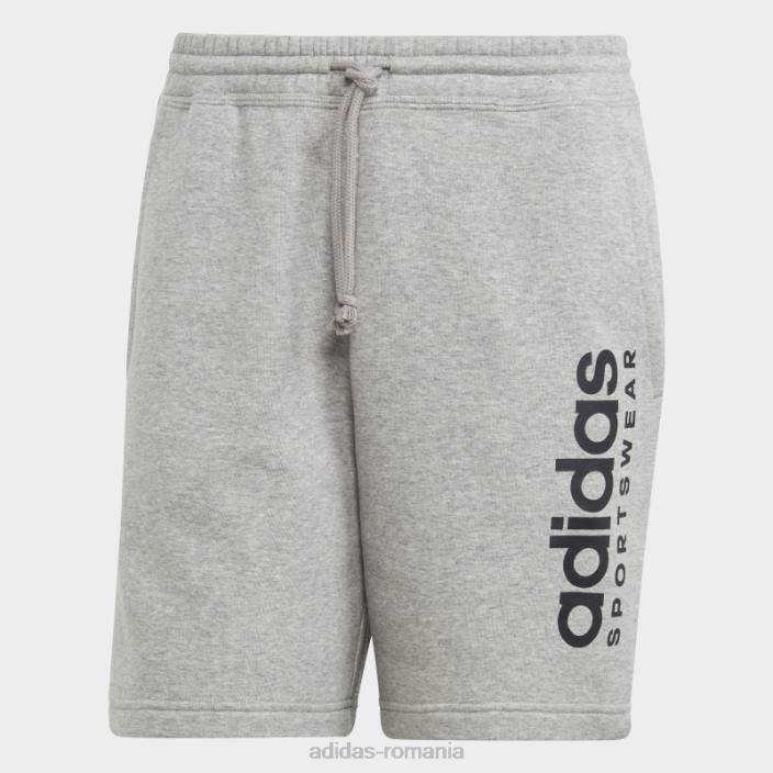 Adidas pantaloni scurți grafici din lână gri mediu all szn bărbați gri mediu 2JBN5795