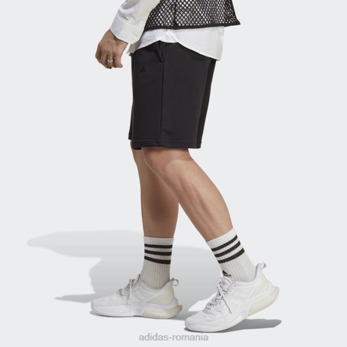 Adidas pantaloni scurți negri all szn french terry bărbați negru 2JBN4972