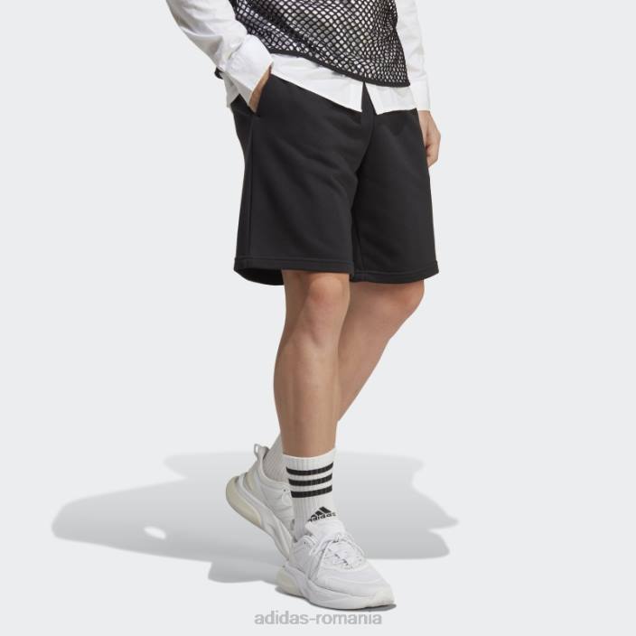 Adidas pantaloni scurți negri all szn french terry bărbați negru 2JBN4972