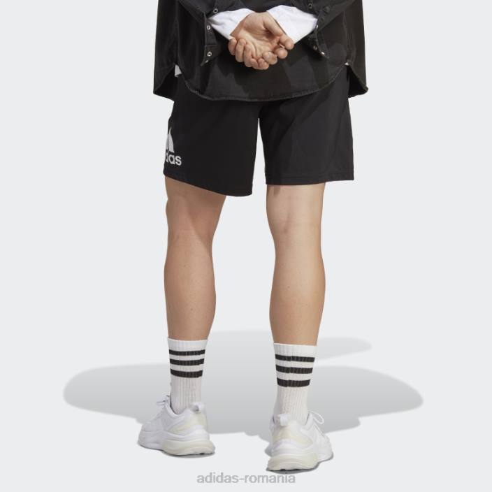 Adidas pantaloni scurți negri cu logo essentials bărbați alb negru 2JBN1031