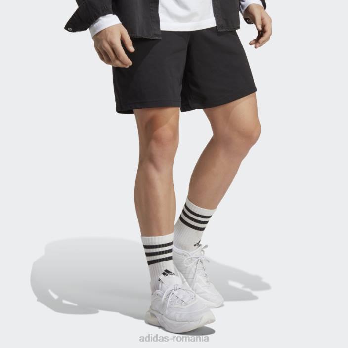 Adidas pantaloni scurți negri cu logo essentials bărbați alb negru 2JBN1031