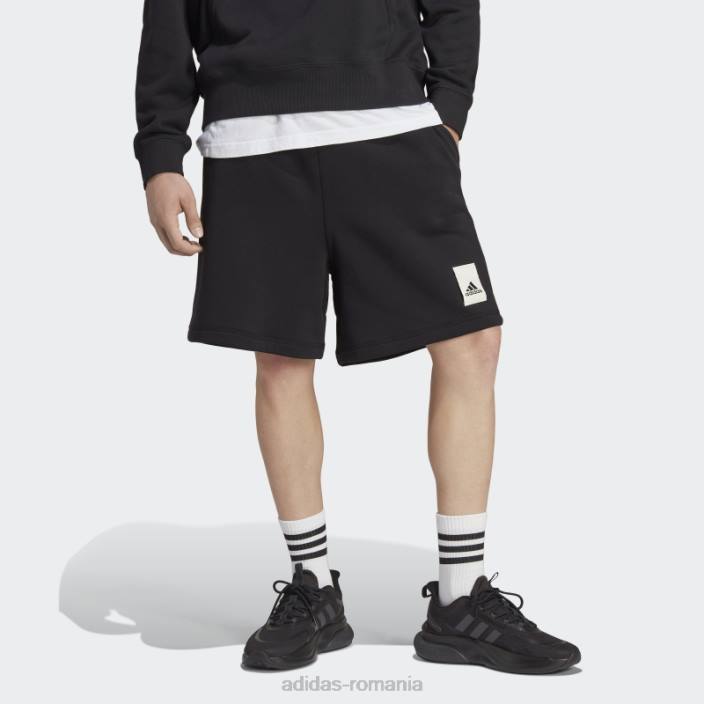 Adidas pantaloni scurți negri din lână lounge bărbați negru 2JBN4955