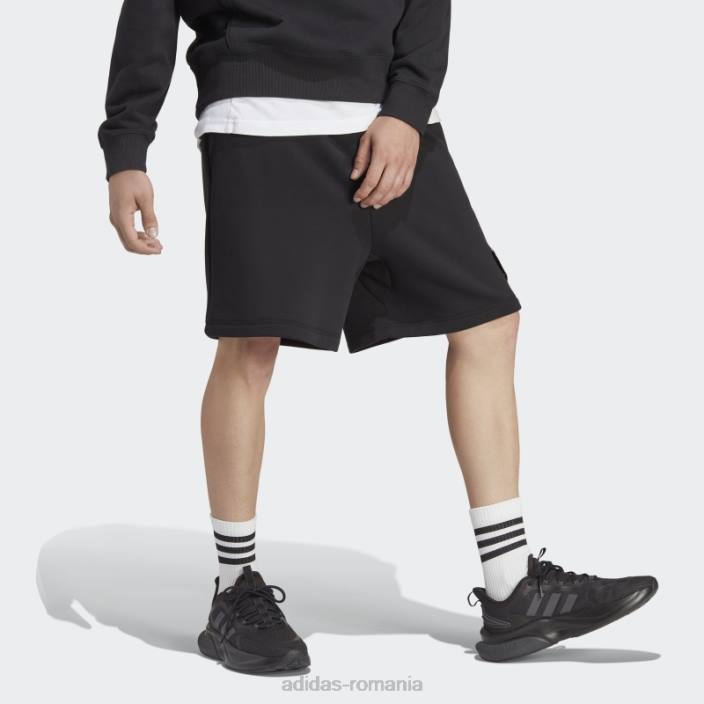 Adidas pantaloni scurți negri din lână lounge bărbați negru 2JBN4955