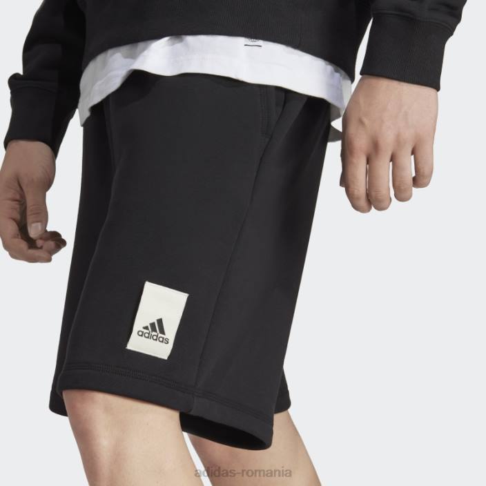 Adidas pantaloni scurți negri din lână lounge bărbați negru 2JBN4955