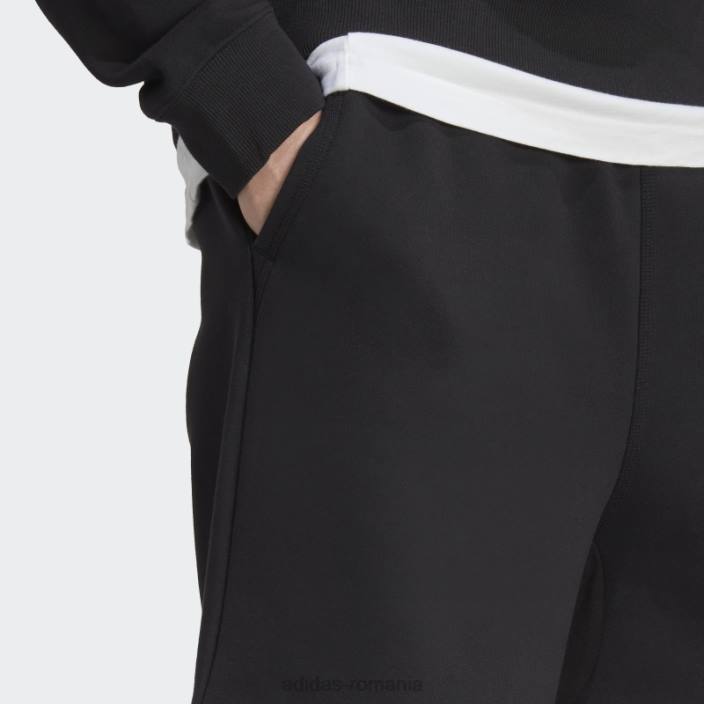 Adidas pantaloni scurți negri din lână lounge bărbați negru 2JBN4955