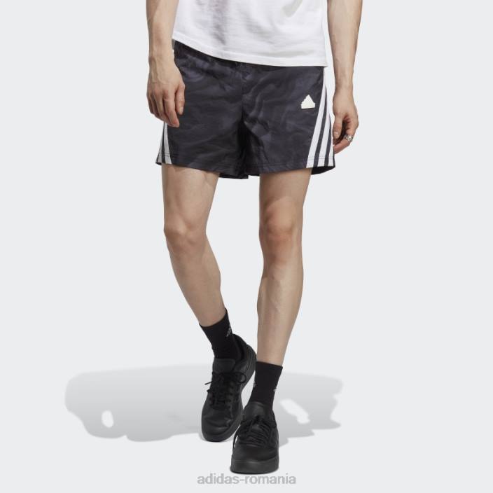 Adidas pantaloni scurți negru cu imprimeu cu iconițe viitoare bărbați negru 2JBN5600