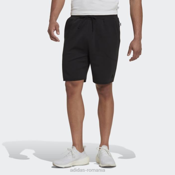 Adidas pantaloni scurți studio lounge fleece negru adidas bărbați negru 2JBN6984