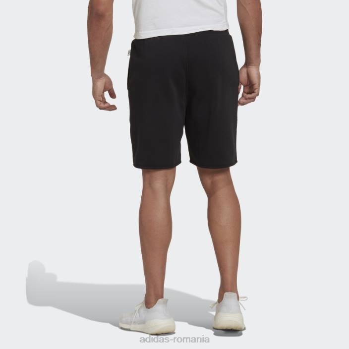 Adidas pantaloni scurți studio lounge fleece negru adidas bărbați negru 2JBN6984