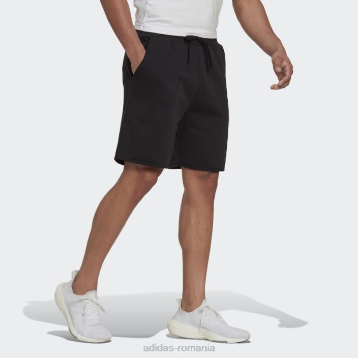 Adidas pantaloni scurți studio lounge fleece negru adidas bărbați negru 2JBN6984