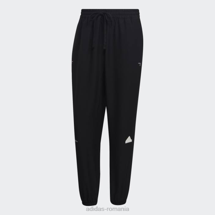 Adidas pantaloni tesuti negri adidas bărbați negru 2JBN7068