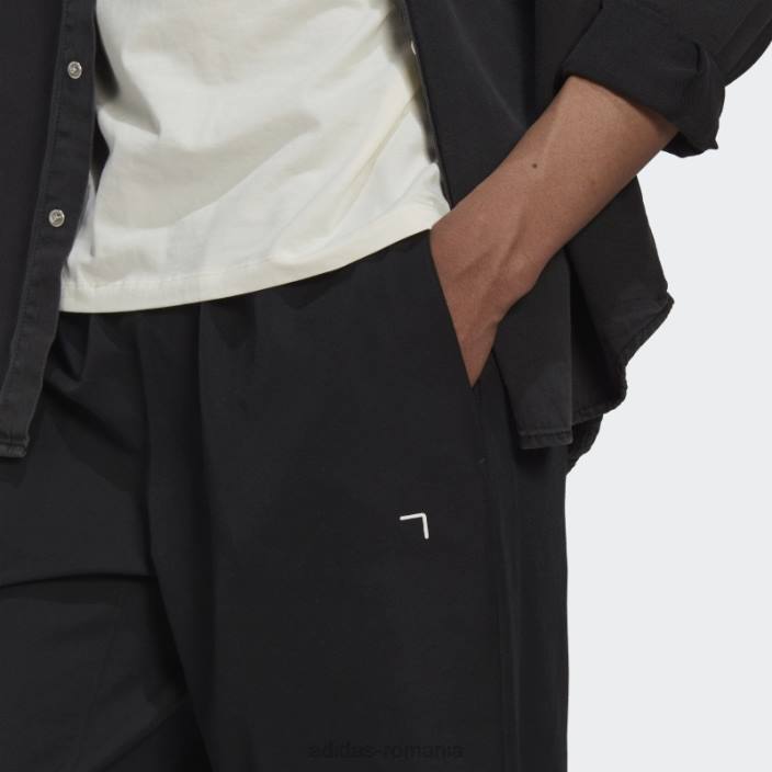 Adidas pantaloni tesuti negri adidas bărbați negru 2JBN7068