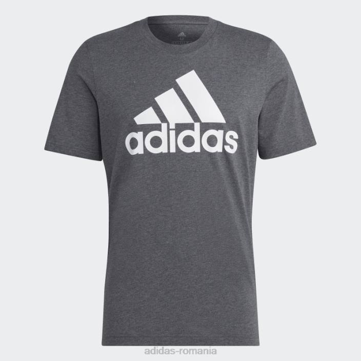 Adidas tricou cu logo mare essentials gri inchis heather adidas bărbați gri închis alb/cai 2JBN5304