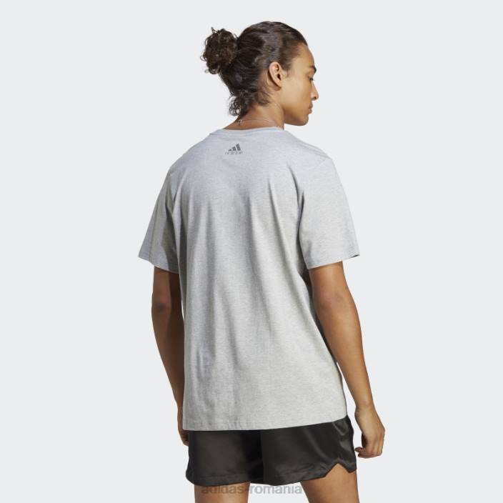 Adidas tricou cu logo mare, un singur tricou, gri mediu, essentials bărbați gri mediu 2JBN3627