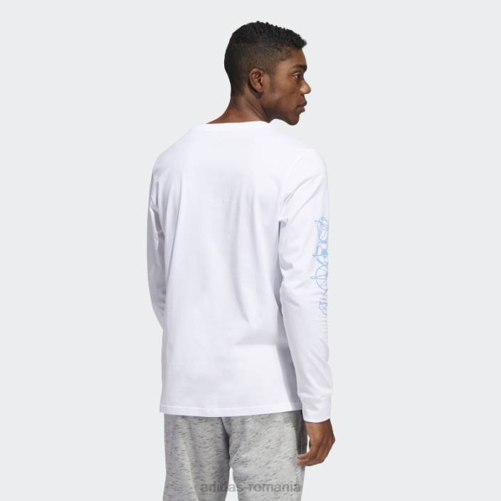 Adidas tricou cu mânecă lungă disney sport alb bărbați alb 2JBN14786