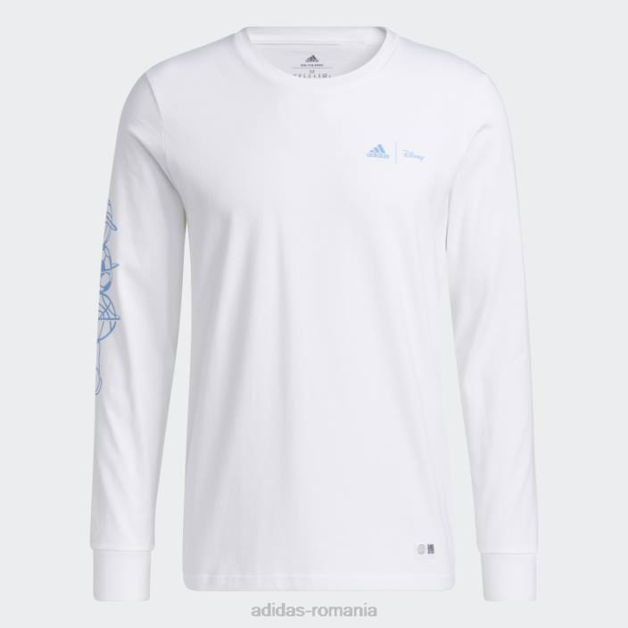 Adidas tricou cu mânecă lungă disney sport alb bărbați alb 2JBN14786